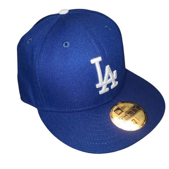 New Era Los Angeles Dodgers Fitted Cap - Classic Blue Size 7 3/8 - Picture 6 of 8